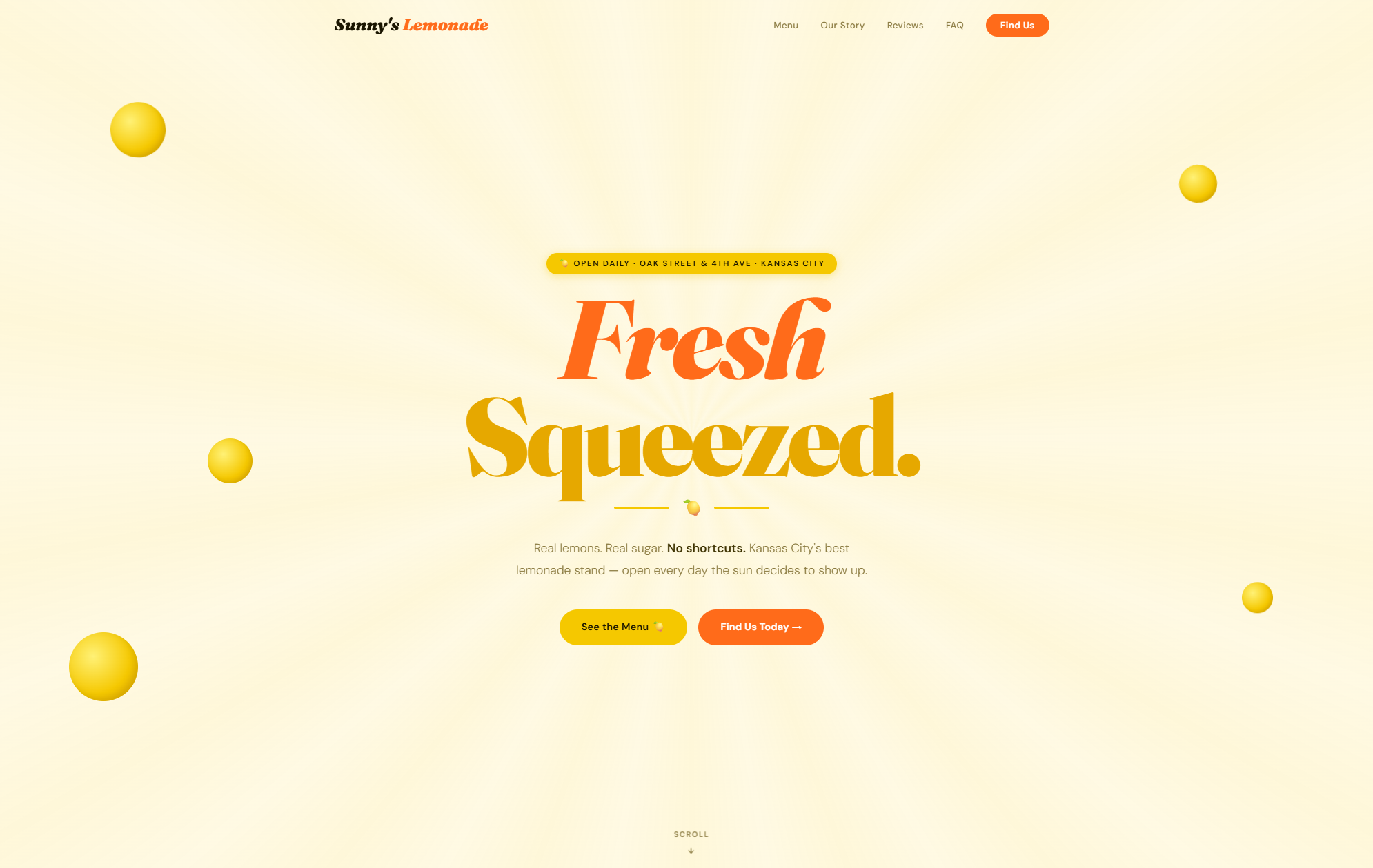 Lemonade Stand website example