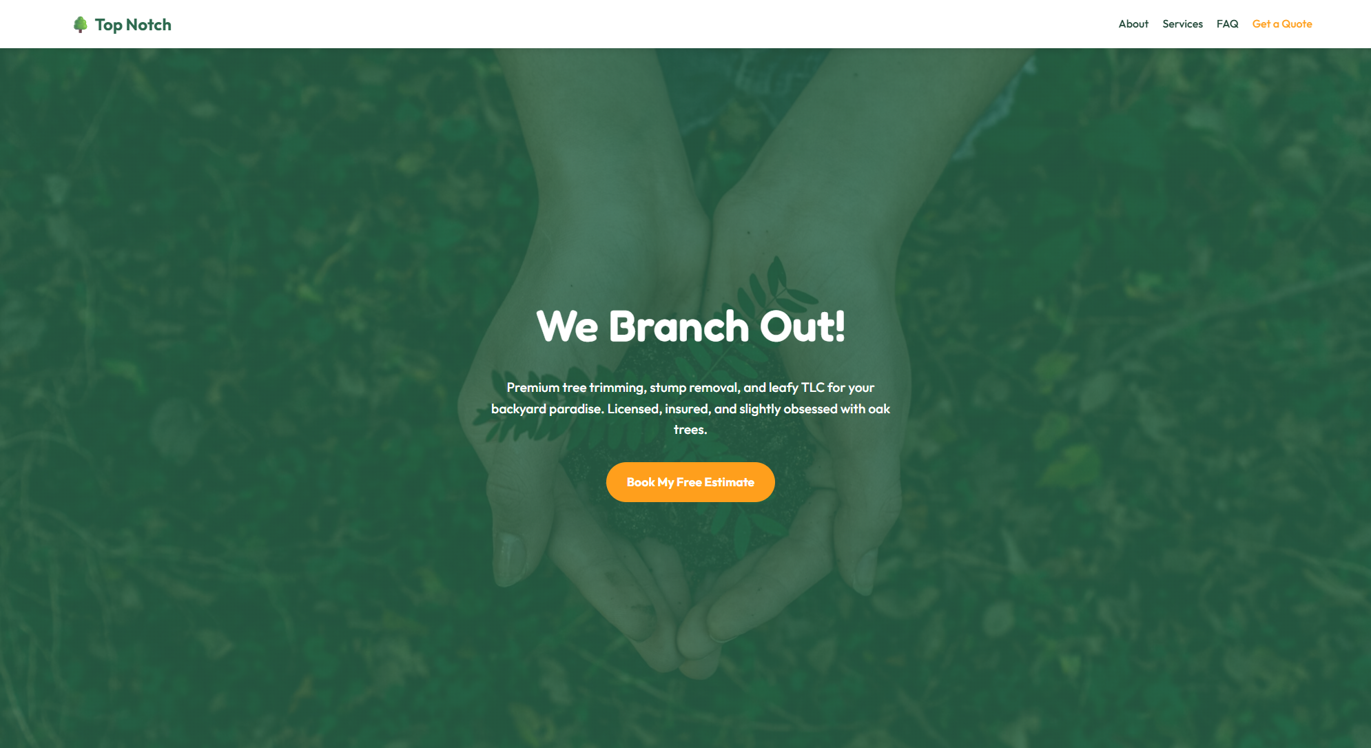 Tree Trimming website example